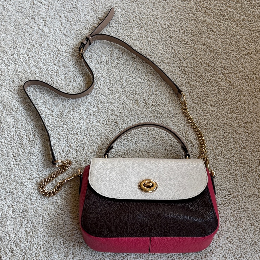 Coach Marlie Top Handle Satchel In Colorblock Im/Chalk Multi